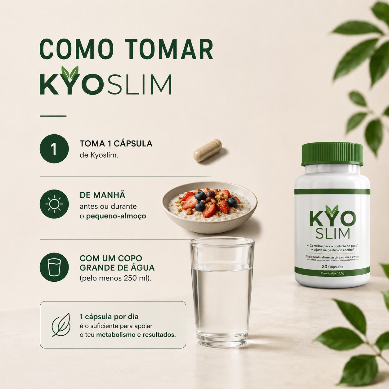 Passo-a-passo de como tomar o Kyoslim