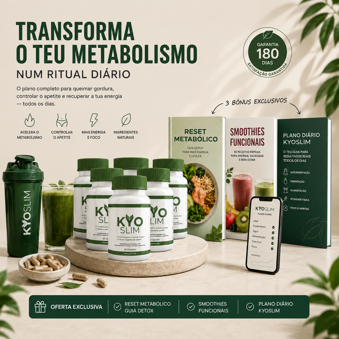 Oferta exclusiva com todos os bónus que vais receber com o Kyoslim