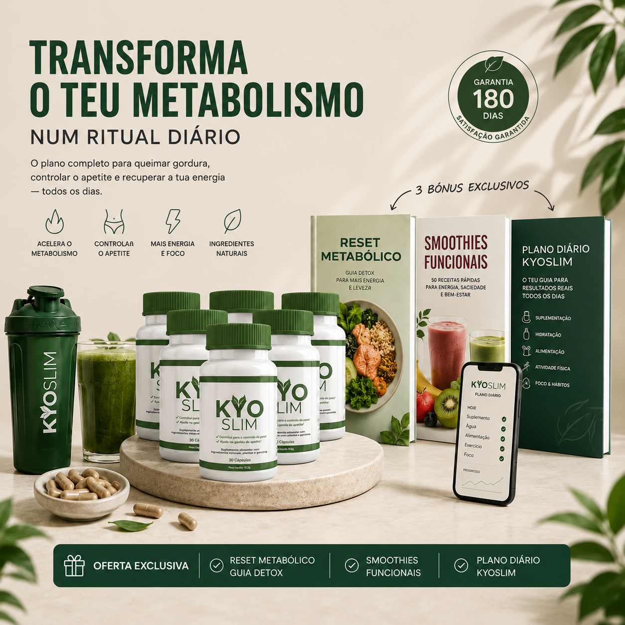 Oferta exclusiva com todos os bónus que vais receber com o Kyoslim