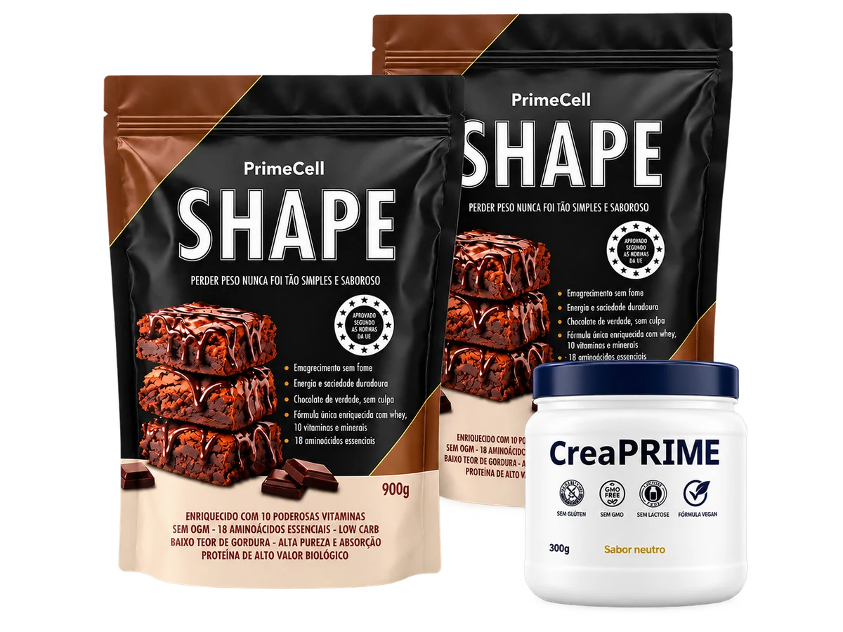 2 embalagens SHAPE + CreaPrime grátis